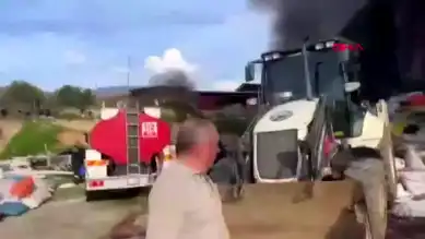Aydın'da Kıl Çadır Fabrikasında Yangın!
