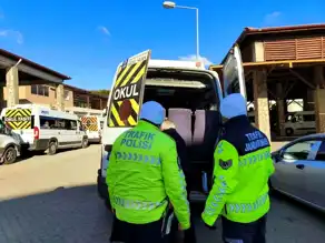 Aydın Karacasu'da Okul Servislerine Denetim