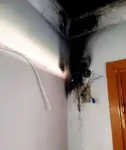 Buharkent'te Elektrik Kontağından Yangın!