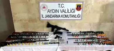 Germencik'te 10 Ruhsatsız Silah Ele Geçirildi