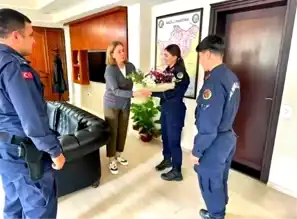 Jandarma'dan Kaymakam'a 8 Mart Ziyareti