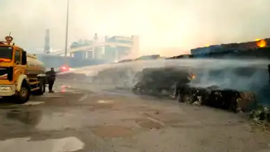 Söke Kağıt Fabrikasında Yangın: Nazilli'den Destek