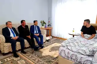 Vali Aygöl, Gazi Bülent Aydın'ı Ziyaret Etti