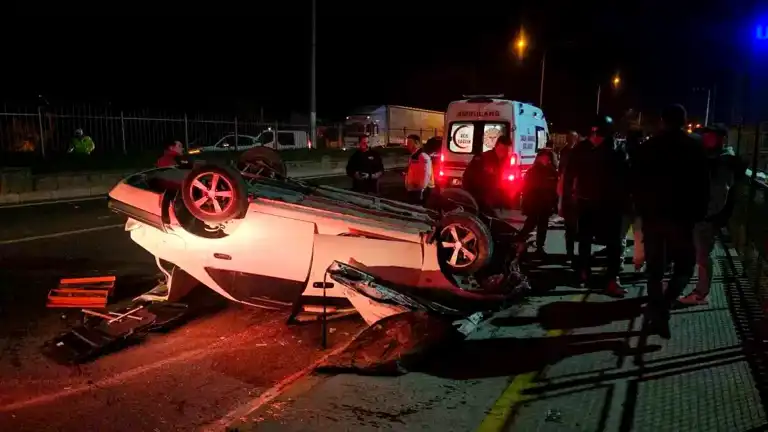 Aydın Nazilli'de Korkunç Kaza: Otomobil Ters Döndü